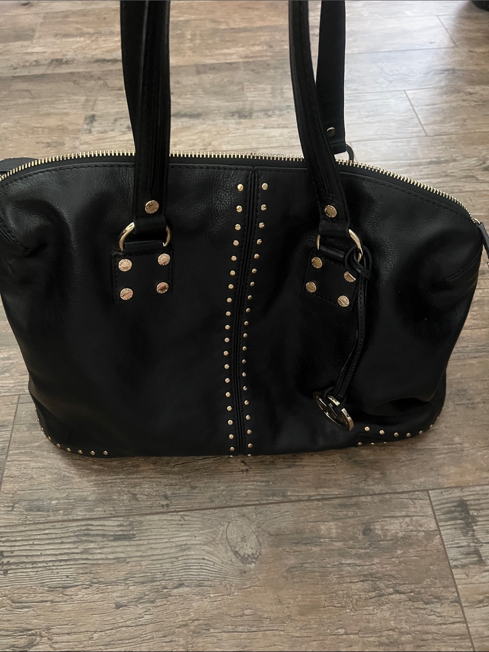Micheal Kors Black Studded Tote Bag